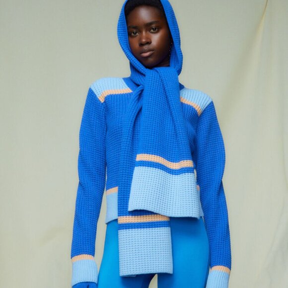 Marni x Uniqlo Popcorn Knitted Long Sleeve V Neck Sweater Sz XS - Picture 5 of 13